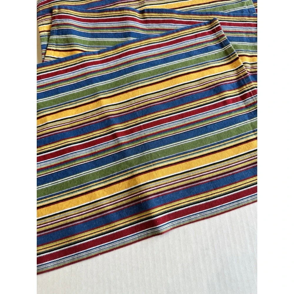 Pier 1 Imports Havanna Stripe Multicolor Cotton Placemats Set of  6 Ribbed Woven